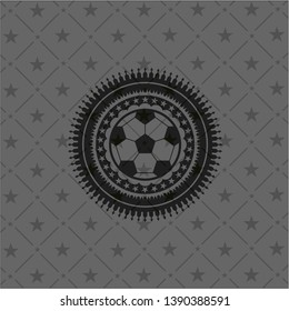 football ball icon inside dark badge
