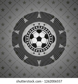 football ball icon inside retro style black emblem