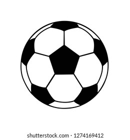 football ball icon isolated on white background soccer ball pictogram vector illustration EPS10