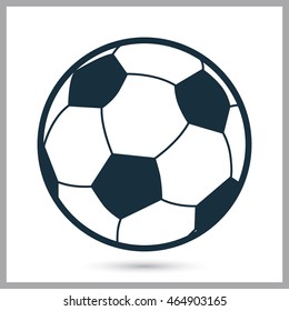 Football ball icon on the background