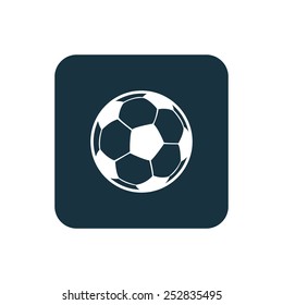 football ball icon Rounded squares button, on white background 