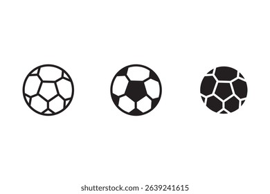 Football ball icon set. Sport soccer symbol. Logo design element