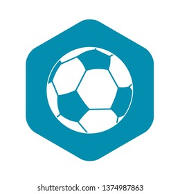 Football ball icon. Simple illustration of football ball vector icon for web
