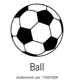 Football ball icon. Simple illustration of football ball vector icon for web