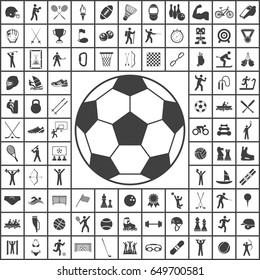 Football ball icon. Sport set of icons