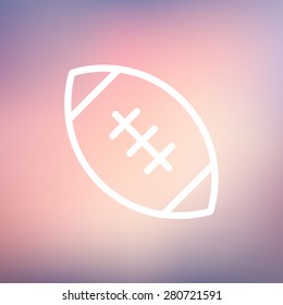 Football ball icon thin line for web and mobile, modern minimalistic flat design. Vector white icon on gradient mesh background.