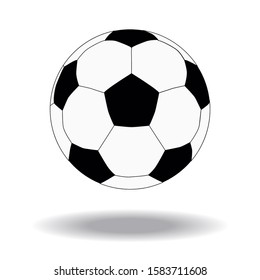 Football ball Icon in trendy flat style isolated on grey background. Soccer ball pictogram. web site design, logo, app, UI.