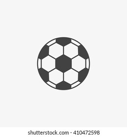 Football ball Icon in trendy flat style isolated on grey background. Soccer ball pictogram. Football symbol for your web site design, logo, app, UI. Vector illustration, EPS10.