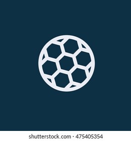 Football ball Icon in trendy flat style isolated on grey background. Soccer ball pictogram. Football symbol for your web site design, logo, app, Vector illustration.