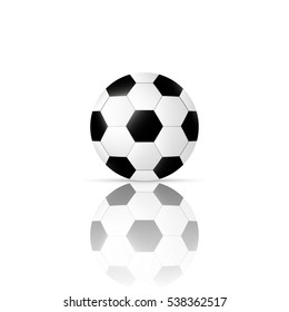 Football ball isolated on white background, vector illustration. EPS 10