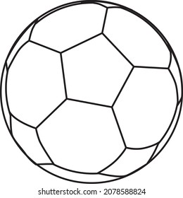 Football ball line icon. Sport symbol. Soccer sign