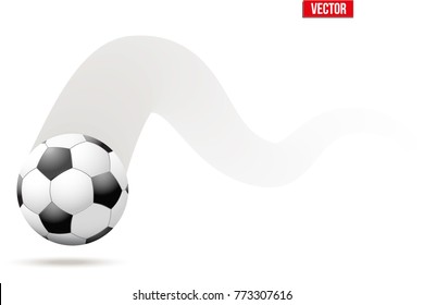 Football ball in motion. Moving ball. Vector Illustration Isolated on white background.