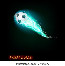 Football ball  on dark background