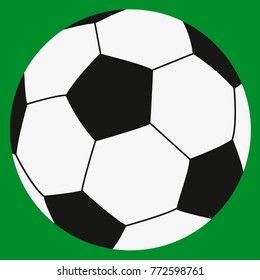 football ball on a green background vector illustration.