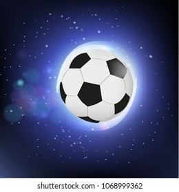 Football ball on the light background