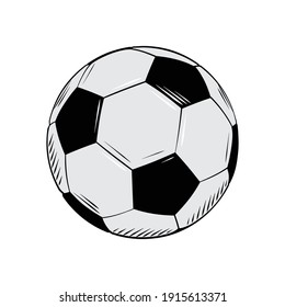 Football ball on a white background. Soccer.