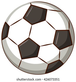 Football ball on white background illustration