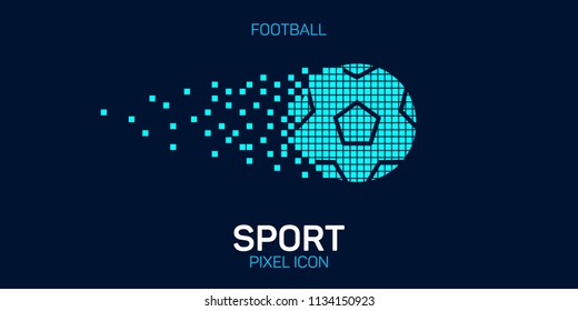 Football ball pixel icon