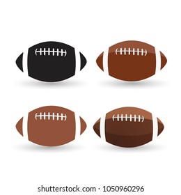 Football ball set isolated on a white background.