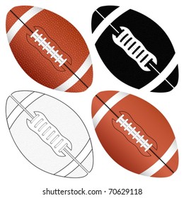 Football ball set isolated on a white background. Vector illustration.