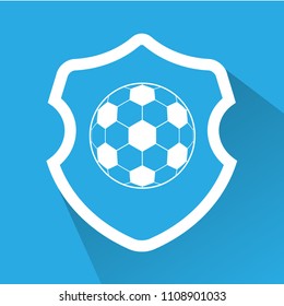 football ball and shield. logo concept