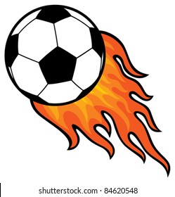 football ball (soccer) in fire