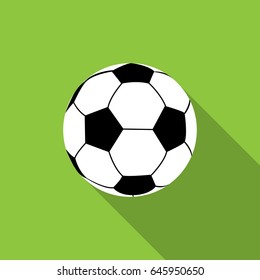 Football ball. Soccer ball. Flat vector illustration.