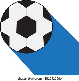 Football ball soccer icon, flat style, vector.