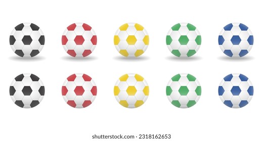 Football ball. Soccer Ball Icon Symbol. Vector Illustration Isolated on White Background. 