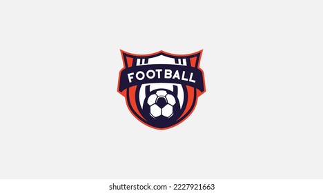 Football Ball Soccer Logo design Vector illustration