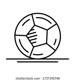 Football - ball - soccer - outline icon design - vector illustration