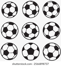 football ball soccer silhouette illustration