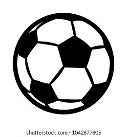 Football ball, soccer ball silhouette vector illustration isolated on white background. Ideal for logo design element, sticker, car decals and any kind of decoration.