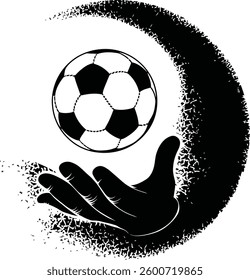 Football ball soccer silhouette vector art