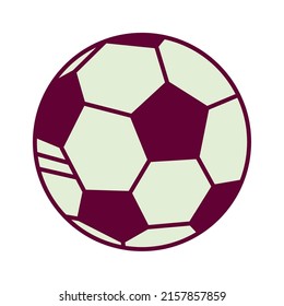 Football ball. Sport icon. Vector illustration