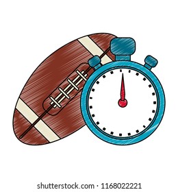 Football ball and timer scribble