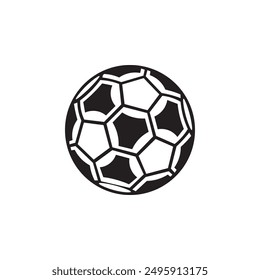 football ball vector design illustration with black and white color and white background