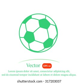 Football ball vector icon. 