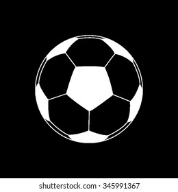 football ball vector icon isolated on black
