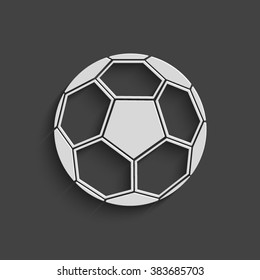football ball vector icon with shadow