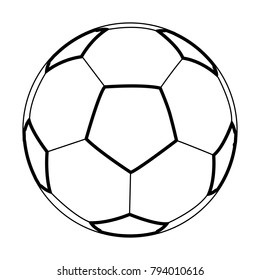 Football ball - vector icon without  fill