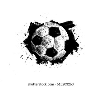 Football ball, Vector illustration.