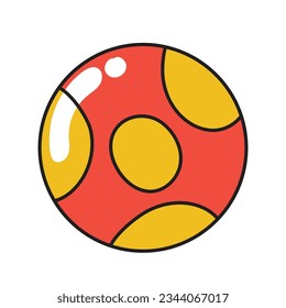 Football. Ball vector illustration. Isolated on blank and editable background.
