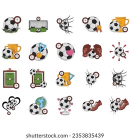 Football. Ball vector illustration. Isolated on blank and editable background.