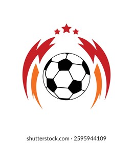 Football ball vector illustration. Soccer player vector design.