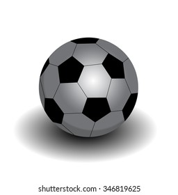 Football ball vector illustration. Soccer 3d image. 