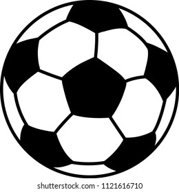 Football ball. Vector isolated soccer ball