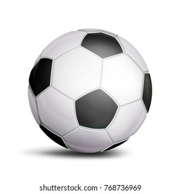 Football Ball Vector. Sport Game Symbol. Realistic Soccer Ball. Illustration