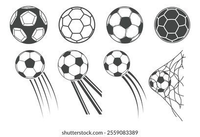 Football ball vectors, Soccer ball icons, Soccer ball silhouette, Football ball silhouette