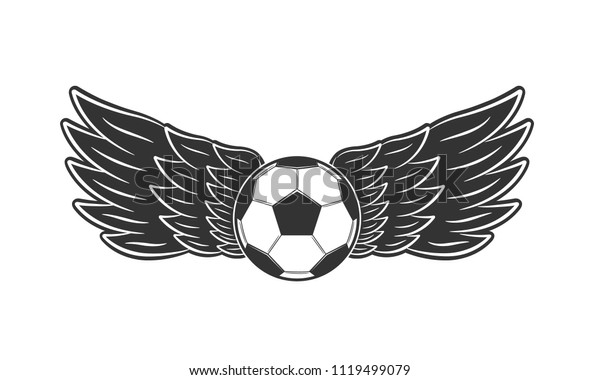 Football Ball Wings Soccer Logo Vector Stock Image Download Now